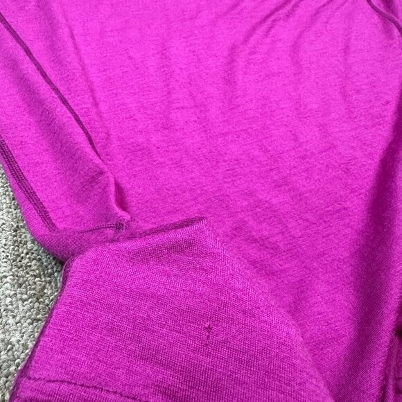 Luna 100% Merino Wool Skiing Ski Baselayer Top Fuchsia Pink Women's Size Medium - Picture 6 of 8